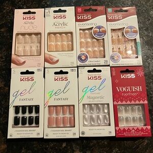 Kiss Gel Fantasy and Everlasting Nail Collection - Black, Nude, Pink